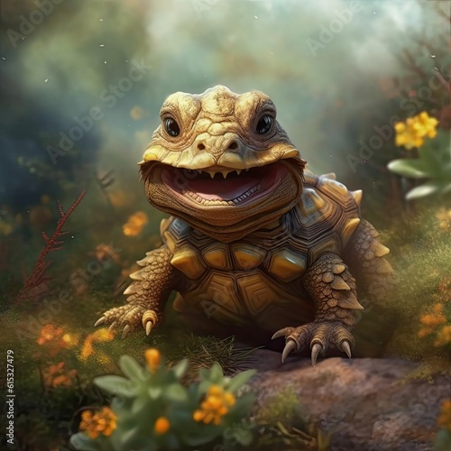 Little tortoise with a smile © Creda