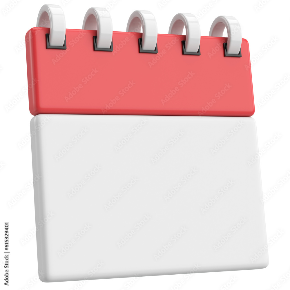 Empty calendar. 3D calendar. 3D illustration. Empty calendar. 3D calendar. 3D illustration.