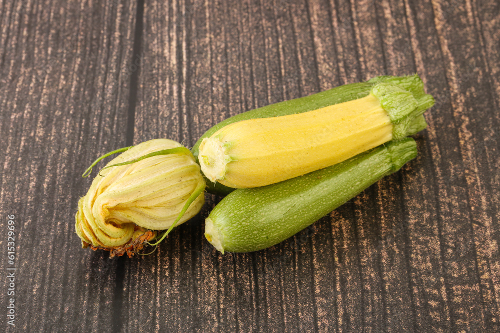 Raw baby organic zucchini heap Raw baby organic zucchini heap