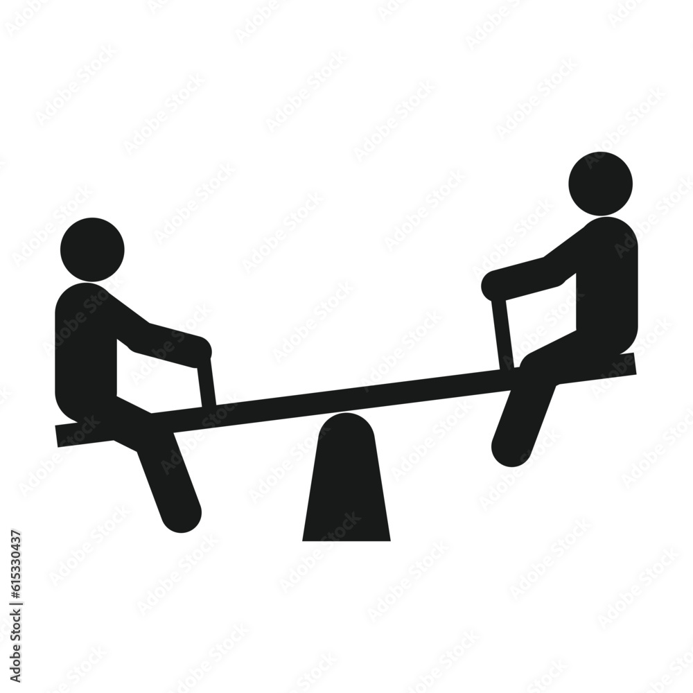 seesaw icon vector