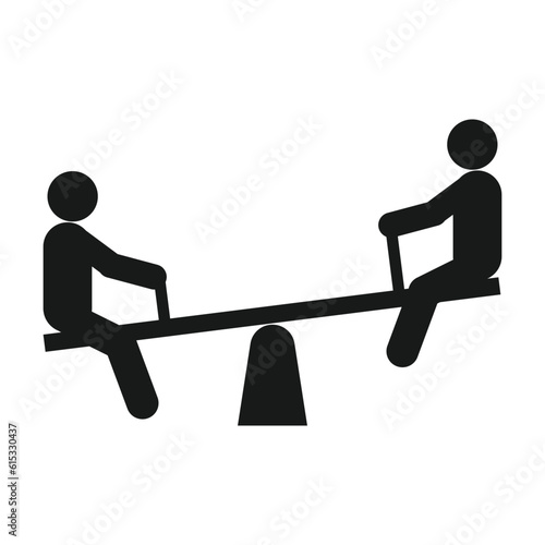 seesaw icon vector