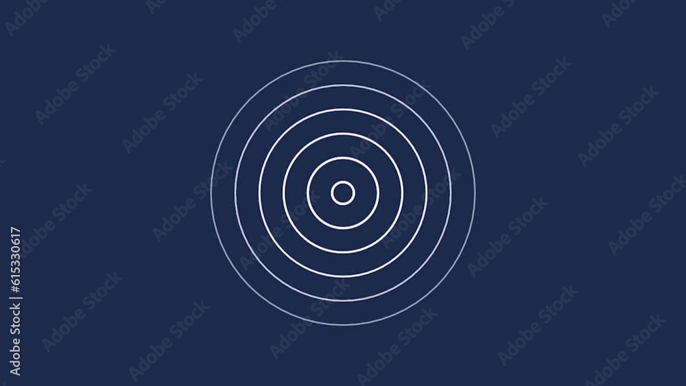 Digital radio waves white circle diffusion animation . Digital radio waves white circle diffusion animation .