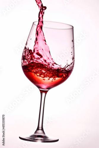 closeup sauvignon glass drink liquid gradient red alcohol wine party background. Generative AI.