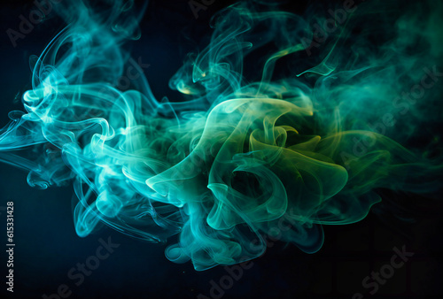 Print op canvas an example of the blue and green smoke