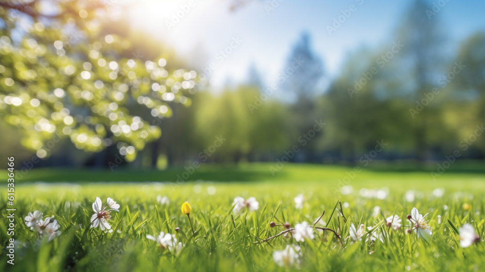 Fototapeta premium Blur park garden tree in nature background