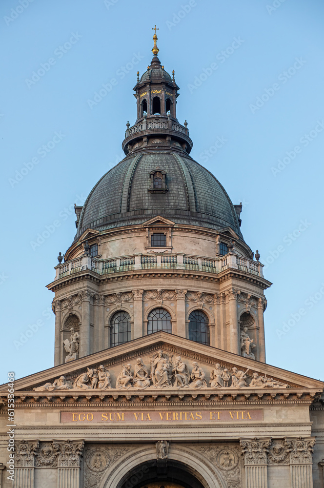 View of Saint Stephen Basilica in Budapest.