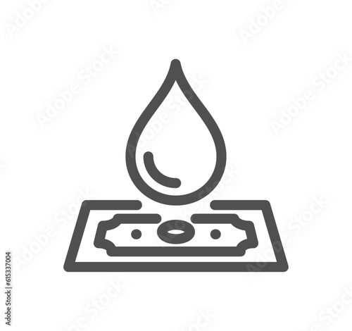 Financial crime related icon outline and linear vector.