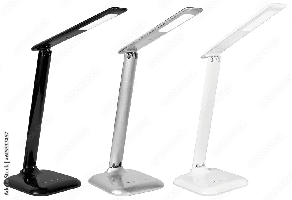 set of modern LED table lamp isolated set of modern LED table lamp isolated