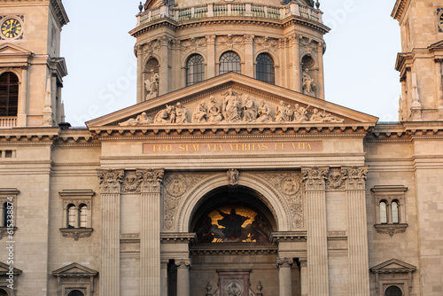 View of Saint Stephen Basilica in Budapest. photo