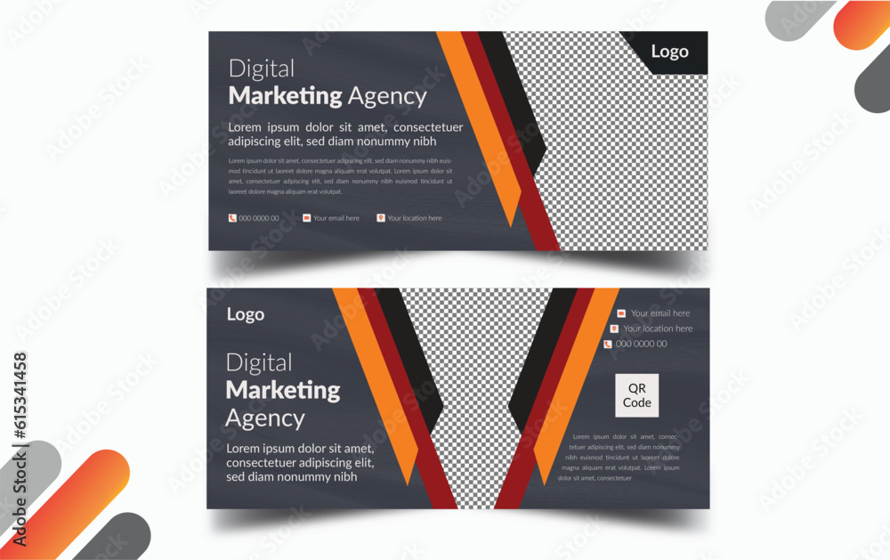 digital marketing Facebook cover page design template design Stock