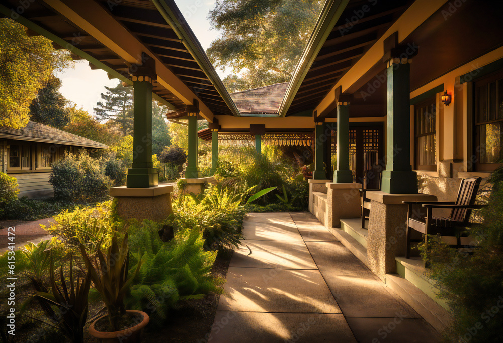 front porch of home with green grass and leafy trees front porch of home with green grass and leafy trees