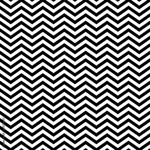 Seamless pattern with zigzag. Black and white background. Texture for print, textile, packaging.