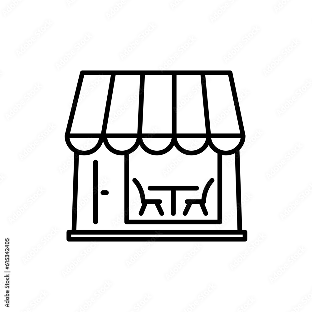 Cafe, coffee, building icon. Simple line, outline vector elements of city for ui and ux, website or mobile application