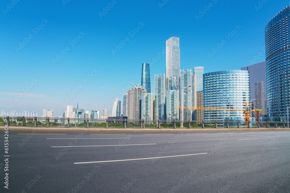 The Urban Skyline, Bridges, and Street Landscape of Guangzhou, China