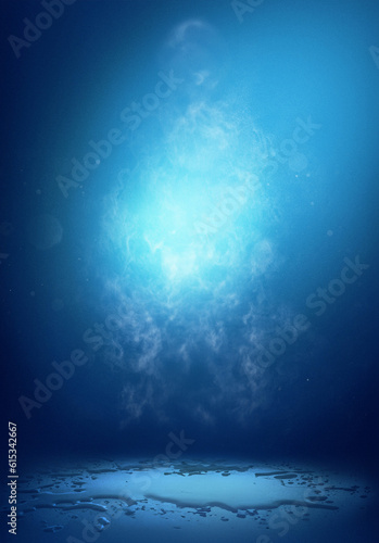 Aqua blue color water drop background. illustration. 
