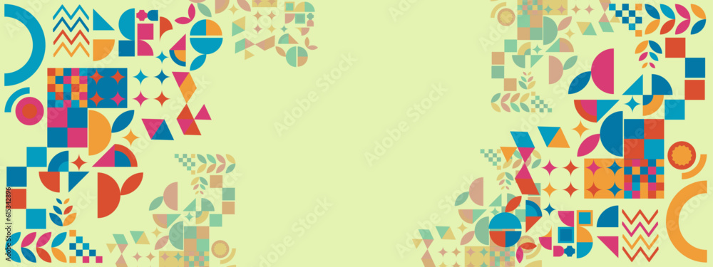 flat mosaic social media cover template flat mosaic social media cover template