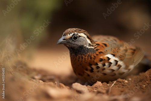 Generaive AI.
a quail nesting on the ground photo