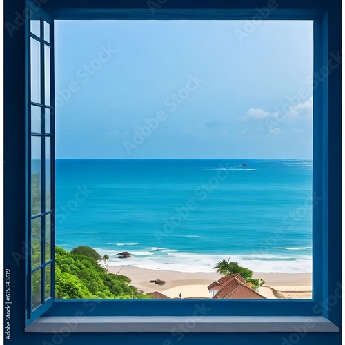 Serenity by the Sea  A Window to Tranquil Bliss