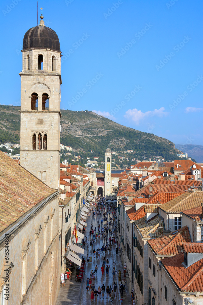 The Stradun (or Placa) seen from Dubrovnik Walls - Croatia