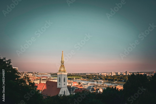 Bratislava Cathedral and Skyline at Dusk - Slovakia