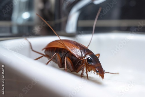 Generative AI. a cockroach in the toilet