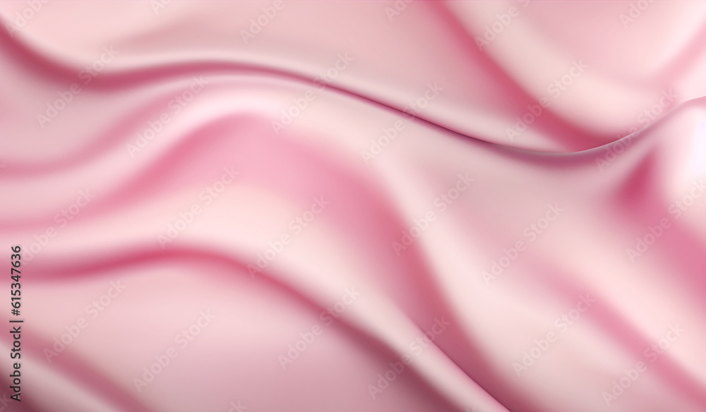 Obraz premium Smooth elegant pink silk fabric background. Textile texture. Generative AI 
