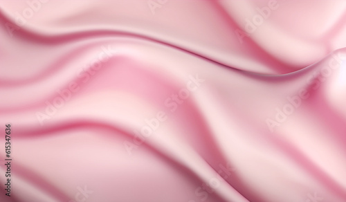 Smooth elegant pink silk fabric background. Textile texture. Generative AI 