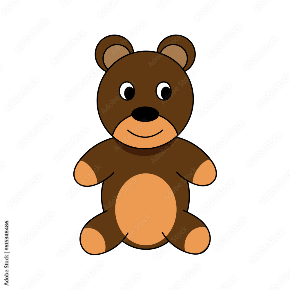 Baby bear cute animal sticker. birth, graphic, print, set, template, party, teddy bear. Vector Illustration Baby bear cute animal sticker. birth, graphic, print, set, template, party, teddy bear. Vector Illustration