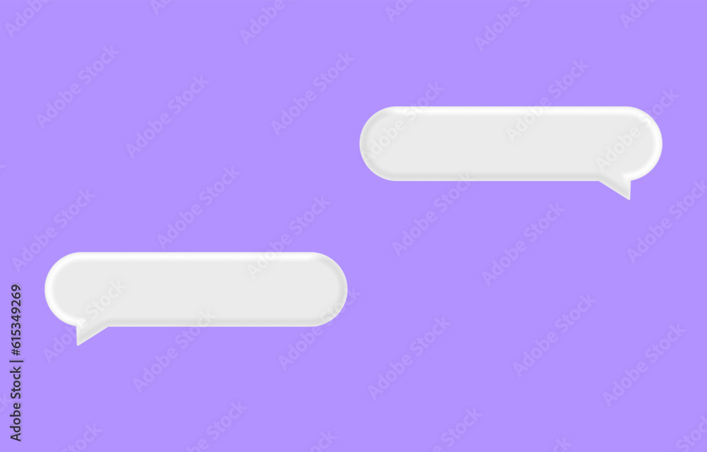 Minimal blank 3d chat boxes sign. 3d vector illustration. Minimal blank 3d chat boxes sign. 3d vector illustration.