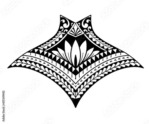 Stingray polynesian tattoo design. Aboriginal samoan style. illustration EPS10