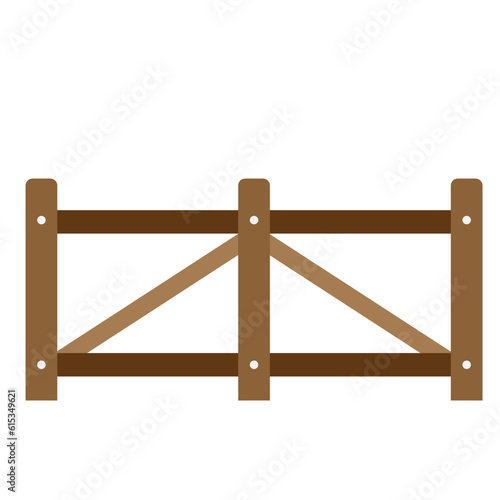 Wooden fence illustration.