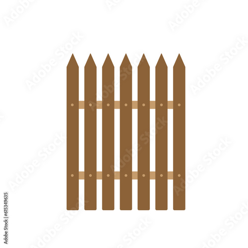 Wooden fence illustration.