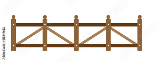 Wooden fence illustration.