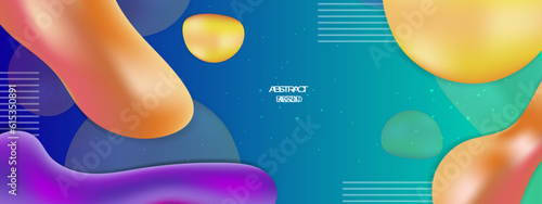 Vector abstract colorful colourful gradient background with fluid shapes