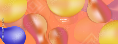 Vector abstract colorful colourful gradient background with fluid shapes