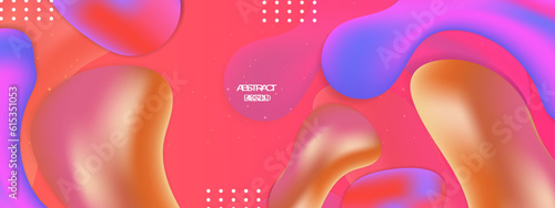 Vector abstract colorful colourful gradient background with fluid shapes
