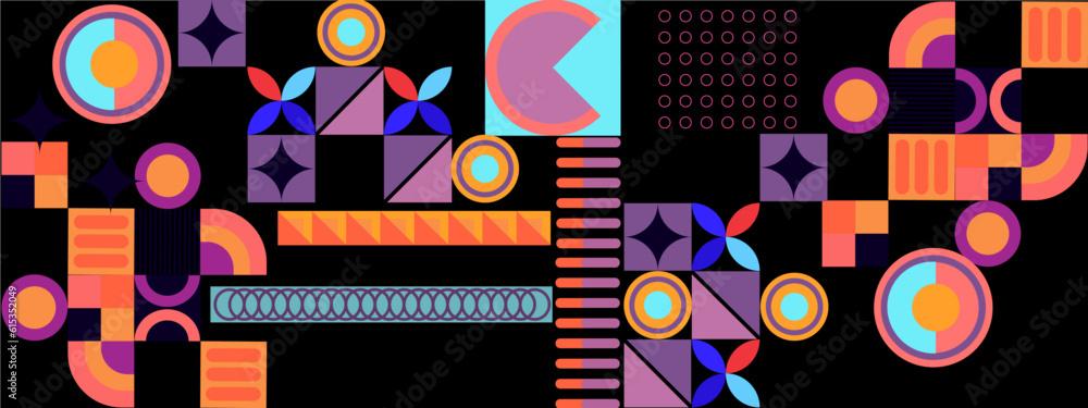 Flat design colorful colourful geometric mosaic pattern background Flat design colorful colourful geometric mosaic pattern background
