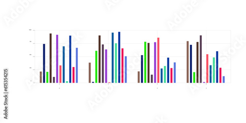 cut isolated graph, chart, table, bar. Chart and graph for web, website, financial report, admin panel. Financial text graph, money Business income statistics with colorful charts showing income, expe