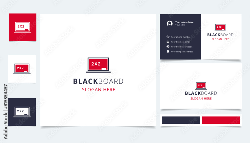 Blackboard logo design with editable slogan. Branding book and business card template. Blackboard logo design with editable slogan. Branding book and business card template.