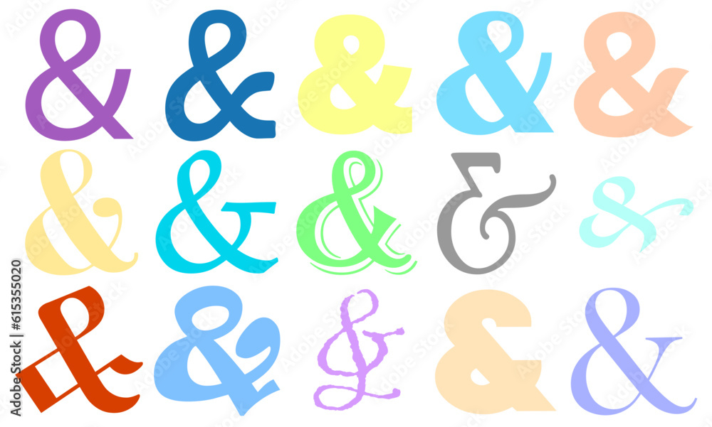 Set of decoration ampersands for letters and invitation on white background. Hand drawn type. Vector illustration. Ampersand set. Ampersand image. Set of decoration ampersands for letters and invitation on white background. Hand drawn type. Vector illustration. Ampersand set. Ampersand image.