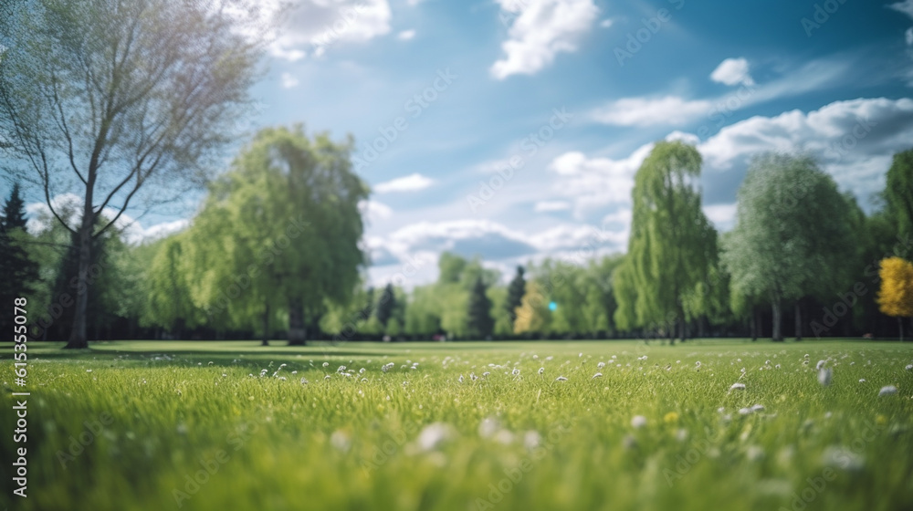 Fototapeta premium Blur park garden tree in nature background