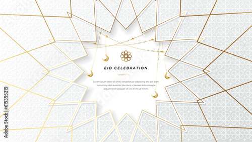 Vector muslim festival eid mubarak ramadan kareem white background
