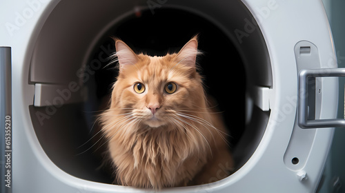 Magnetic resonance imaging MTI for cat animal, vet clinic. Generation AI photo