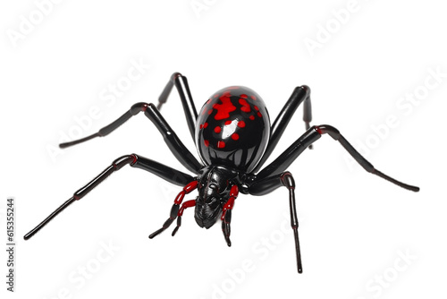 Black Widow Spider Isolated on a Transparent Background. AI