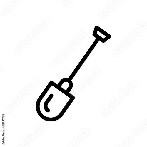 Shovel icon vector. Drip illustration sign. Tool symbol. Garden logo.