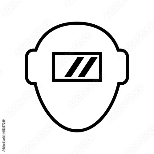 Welding mask icon vector. welding illustration sign. welder symbol or logo.