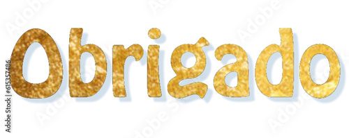 obrigado - thank you written in Portuguese - multicolor - background with color spots - ideal for website, email, presentation, advertisement, image, poster, placard, banner, postcard, ticket, logo,

