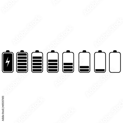 Battery charge icon vector. indicator battery illustration symbol. accumulator logo.
