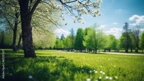 Blur park garden tree in nature background