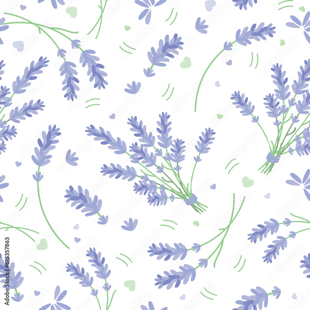 vector seamless summer floral pattern lavender vector seamless summer floral pattern lavender